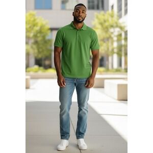 OGIO Men's Green Short Sleeve Performance Polo Shirt Size L Golf Casual